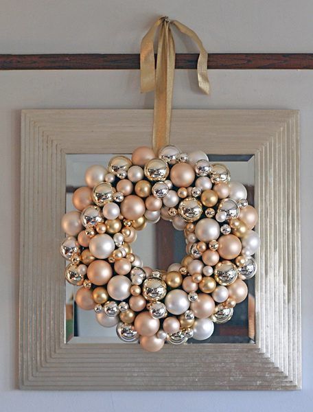 White Bauble Wreath