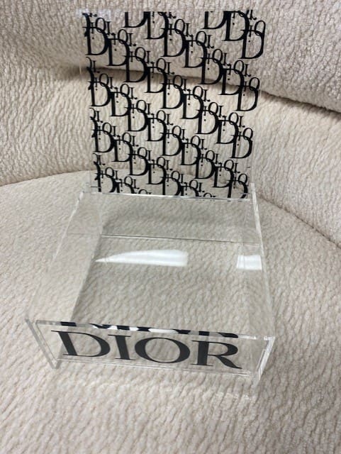 Black D Lucite Box