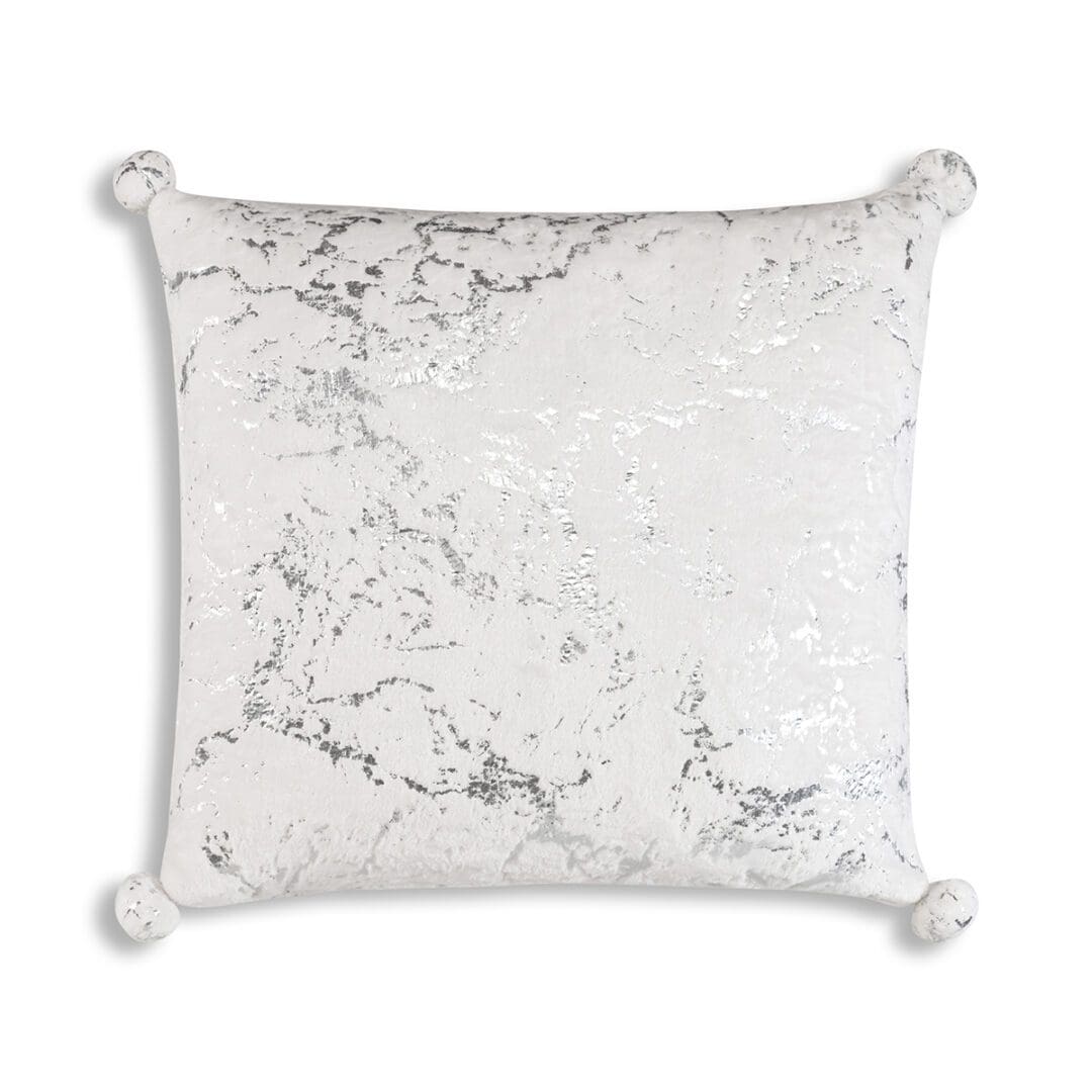 Faux Fur Metallic Pillow ~ Silver or Gold