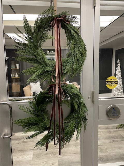 Soft Touch Cypress Cedar Wreath 24"