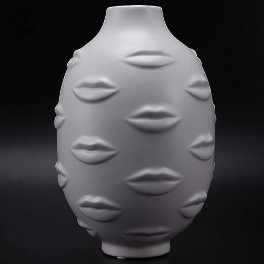 Ceramic White Lips Vase