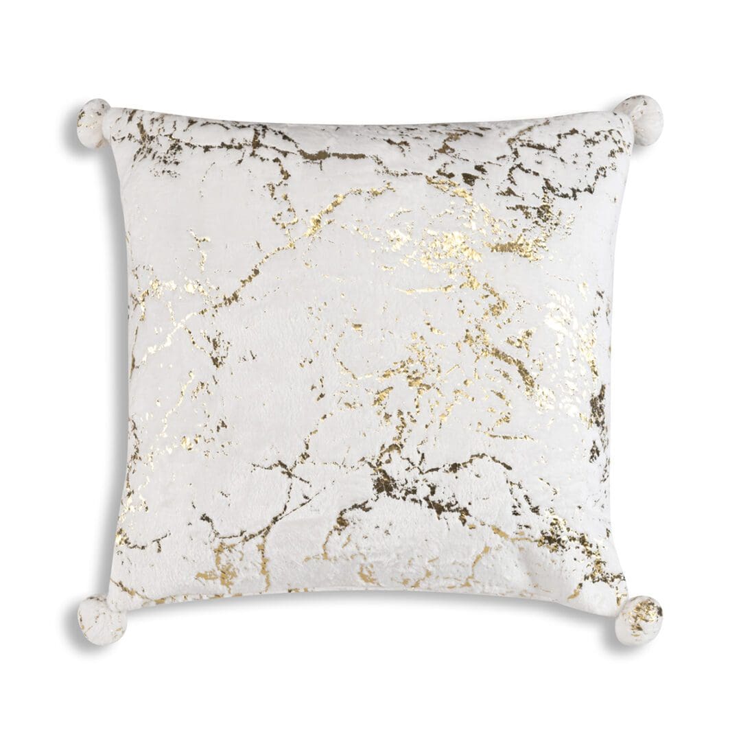 Faux Fur Metallic Pillow ~ Silver or Gold