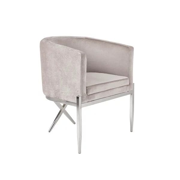 Grey Velvet Dining Chair - SOLD