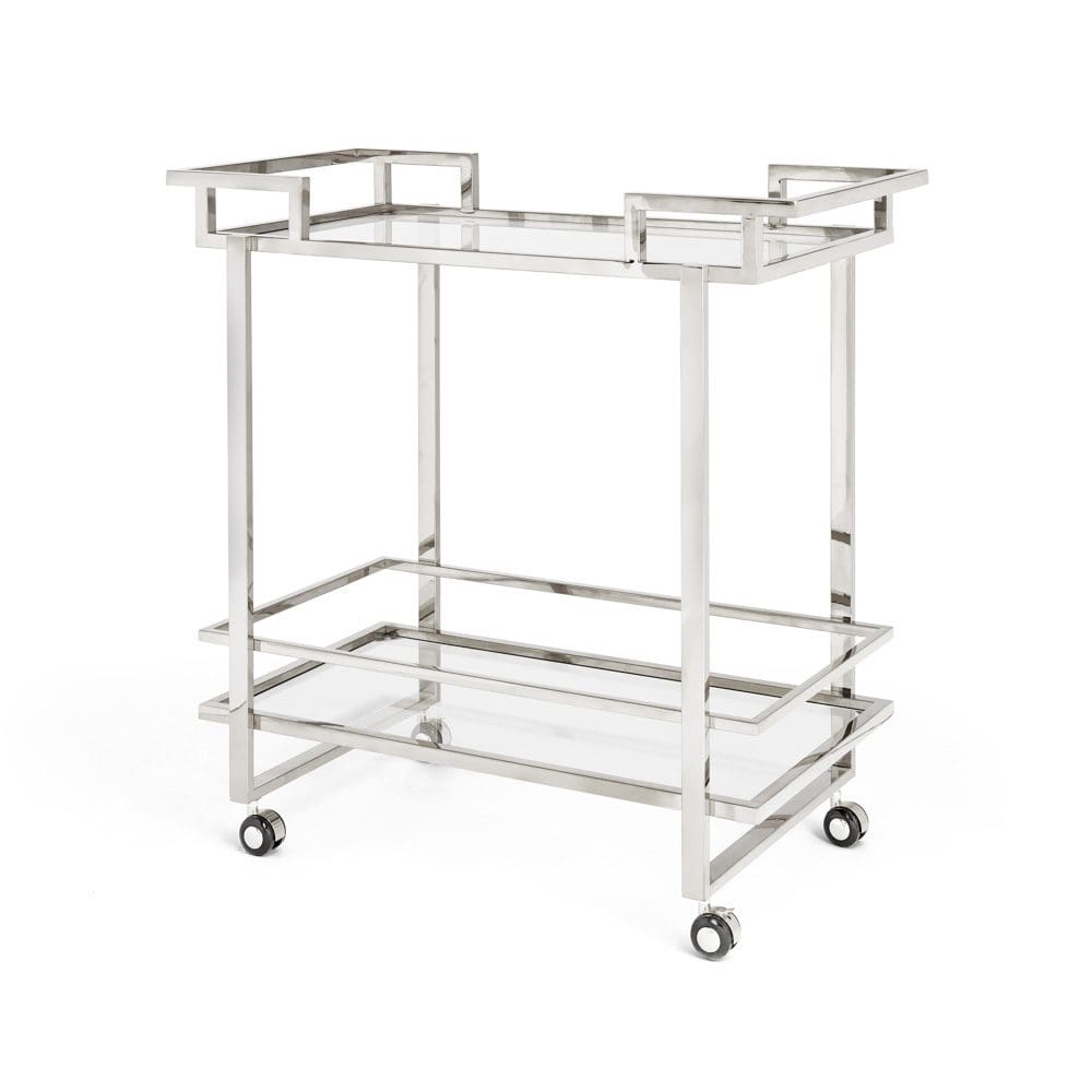 Polished Steel Bar Cart